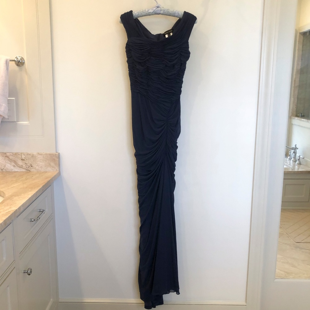 Tadashi Shoji navy formal gown (maxi) - Picture 5 of 5